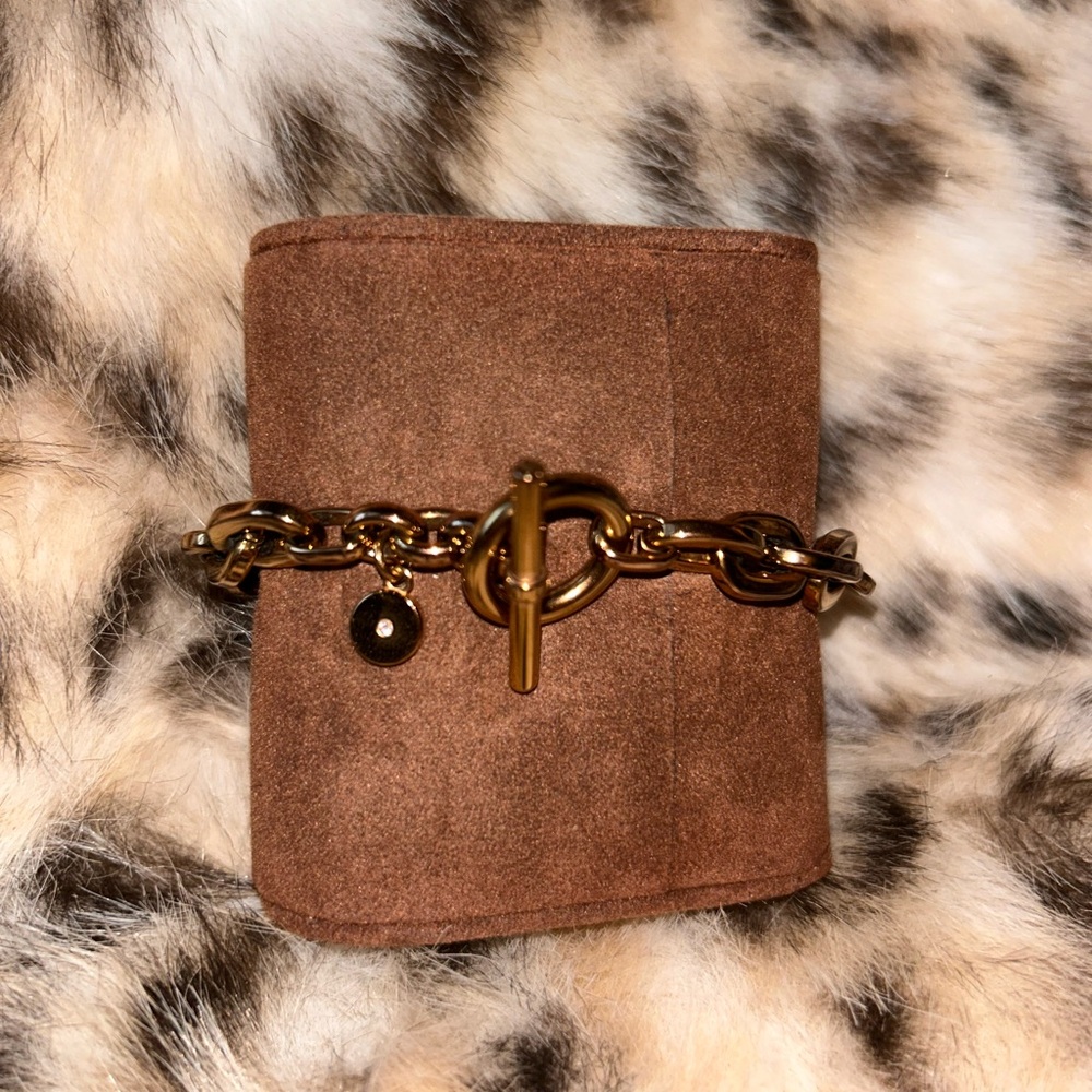 MICHAEL KORS MKJ4343791 Rose Gold Tone Chain Bracelet Padlock with Box - Picture 13 of 16